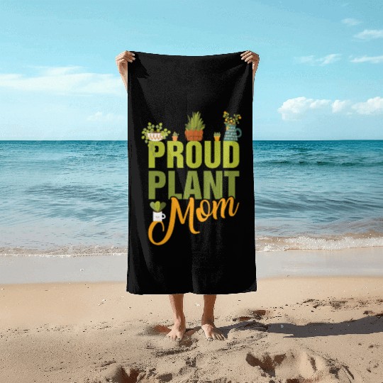 Plant Mom Beach Towels