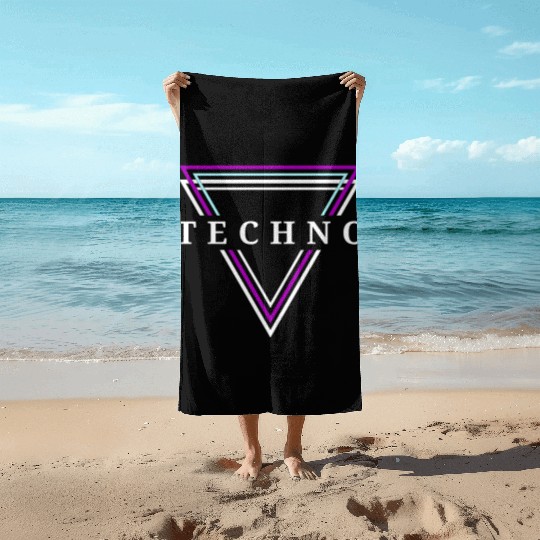 Techno House Party EDM Festival Goa Electro Rave Beach Towels