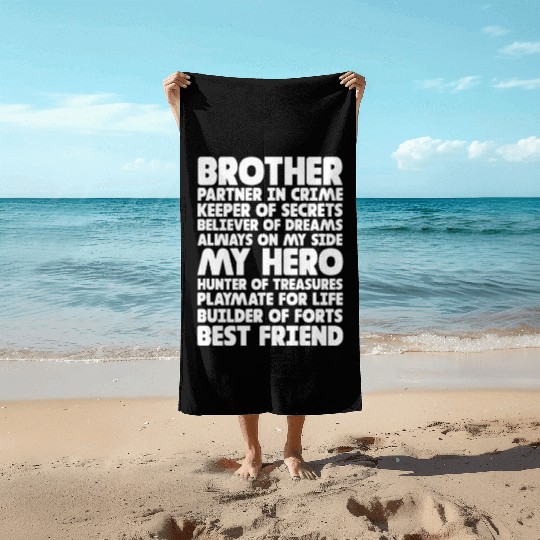 Brother Partner in Crime Keeper of Secrets Beach Towels