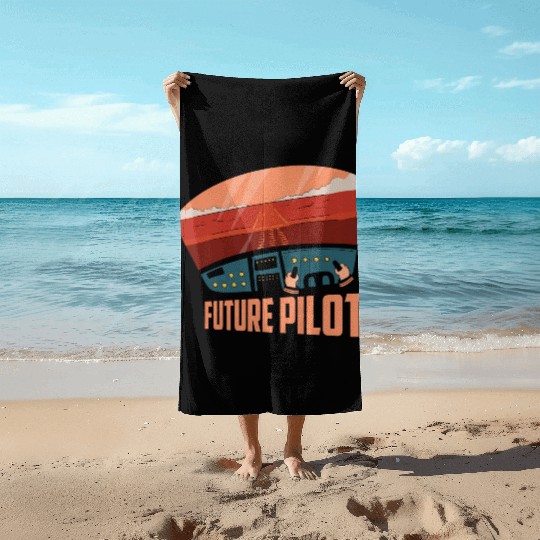 Future Pilot Airline Fly Aviation Beach Towels