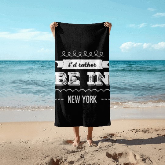 I'd rather be in New York City taxi Broadway Wall Beach Towels