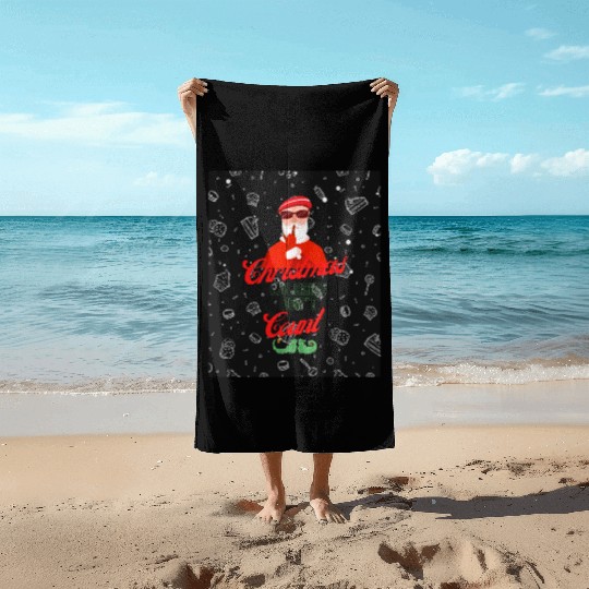 Christmas holidays funny Christmas Calories Don't Beach Towels
