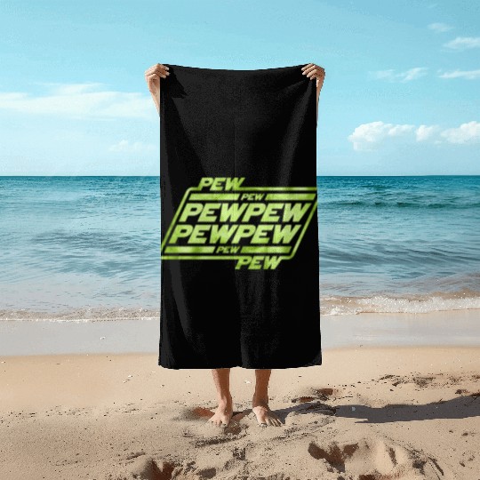 Pew Pew Pew Beach Towels