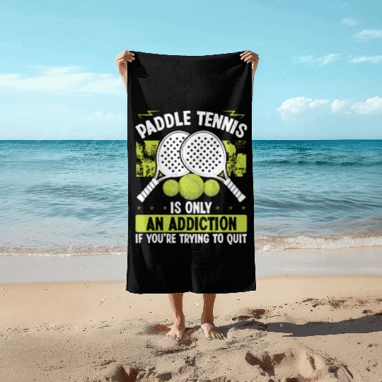 Paddle Tennis Player Match Funny Humor Balls Beach Towels