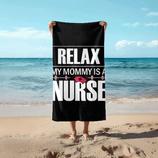 Relax Nurse Nursing Student Teacher Gift Ideas Beach Towels