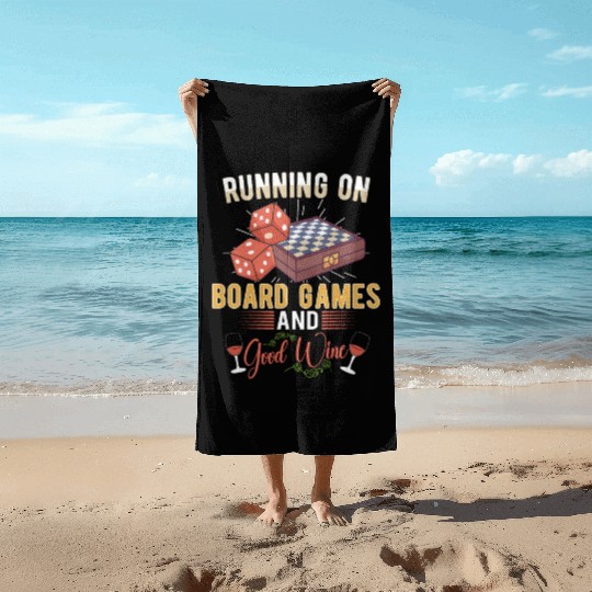 Wine Board Games Chess Board Game Player Gambling Beach Towels