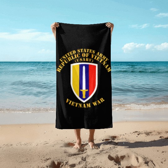 Army US Army Vietnam USARV Vietnam War Beach Towels