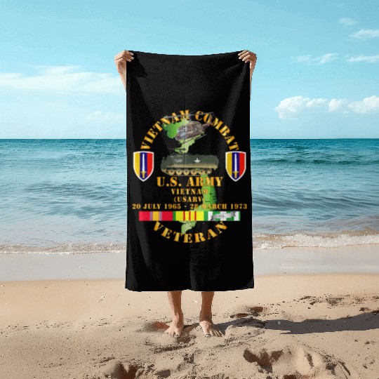 Army Vietnam Combat Veteran US Army Vietnam USARV Beach Towels