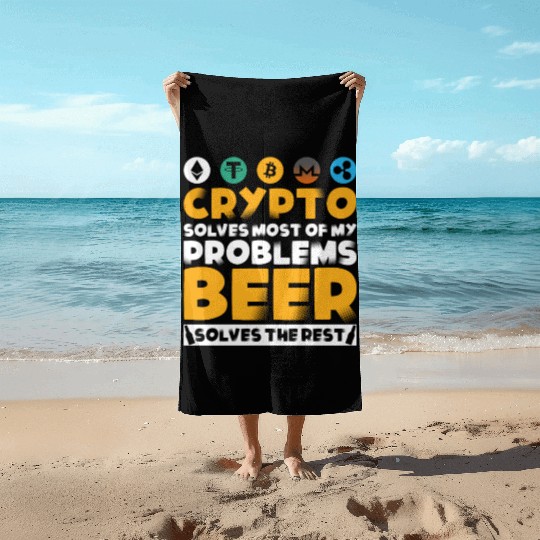 The evolution of money bitcoin btc crypto cryptocu Beach Towels
