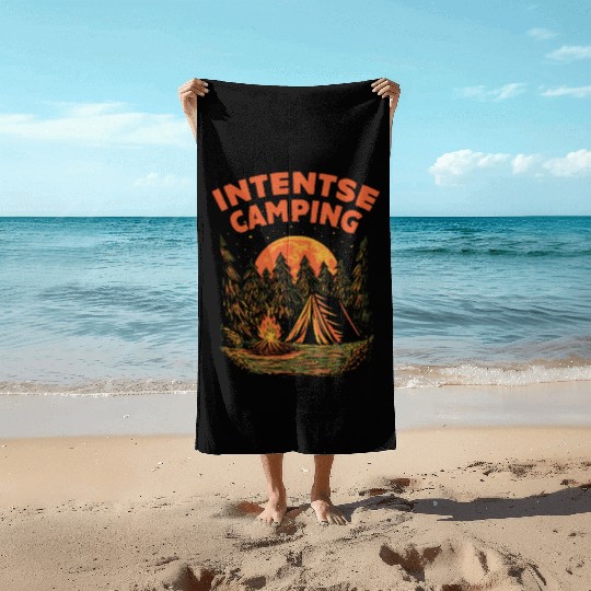 Intentse Camping Wildlife Camper Outdoor Camp Moun Beach Towels