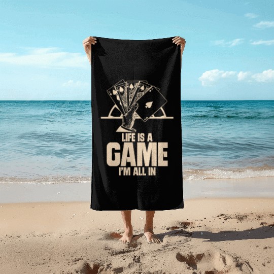 Poker Casino Poker Player Gambling Roulette Beach Towels