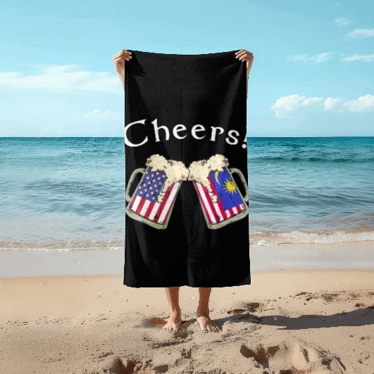 Malaysian American Grown Country Cheers Beer Drink Beach Towels