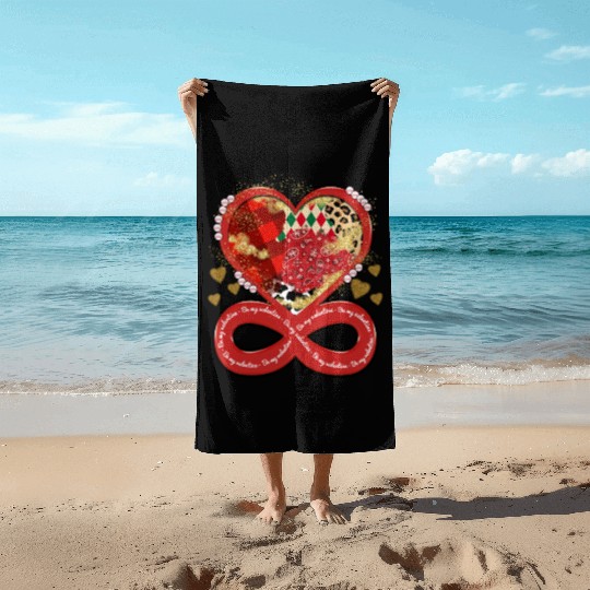 Be mine Valentine, Retro Valentine Beach Towels
