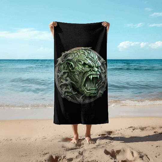 Angry Hulk Beach Towels