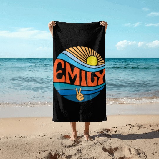 Emily Beach Towels Vintage Sunset Emily Groovy Tie Dye