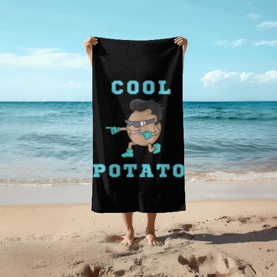 Cool Potato Guy With funny Design Beach Towels
