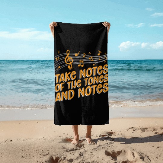 Music Teacher Notes Beach Towels