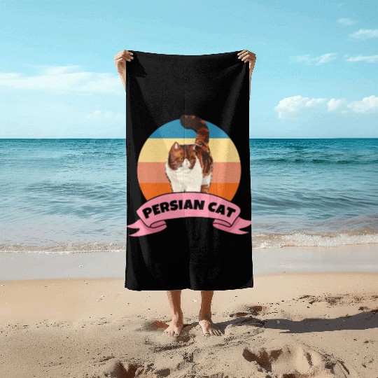 Persian Cat Persian Cat Beach Towels