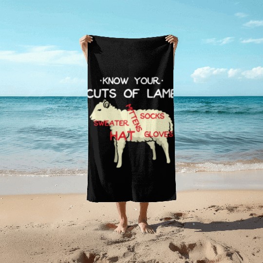 Knitting Knitter Crochet Needle Knitting Lamb Wool Beach Towels