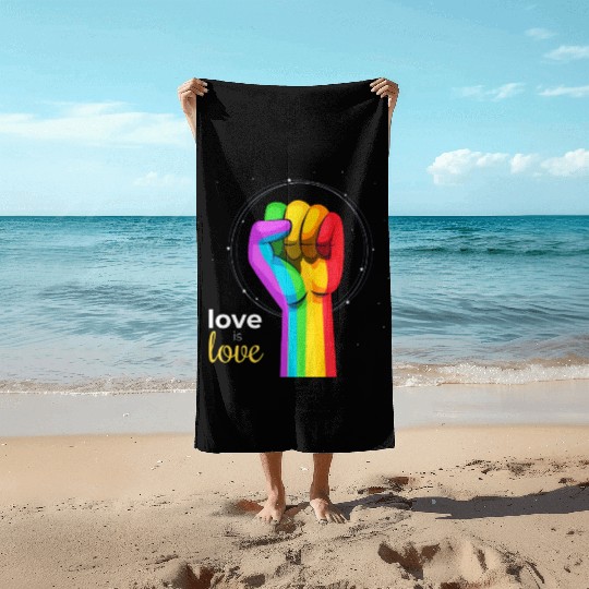 Love is Love LGBTQ+ Beach Towels