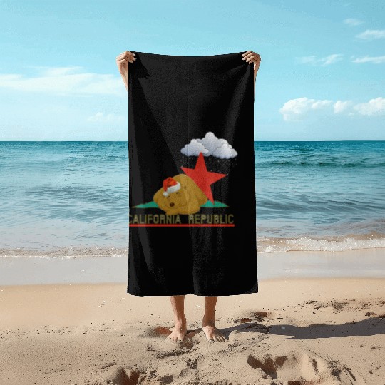 California bear in winter Beach Towels