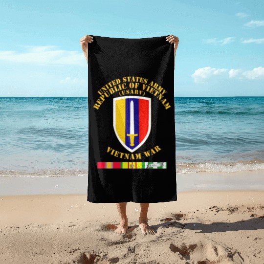 Army US Army Vietnam USARV Vietnam War w SVC Beach Towels