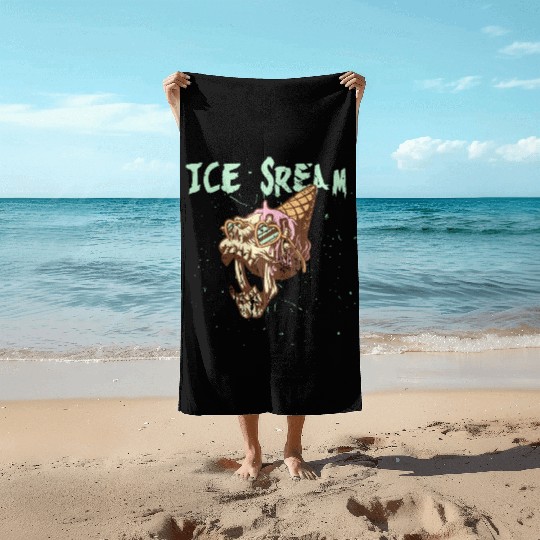Ice scream Halloween Beach Towels
