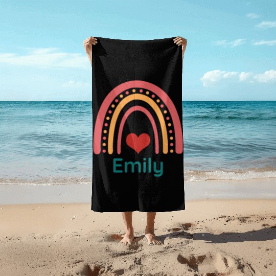 Emily Vintage Boho Rainbow Beach Towels