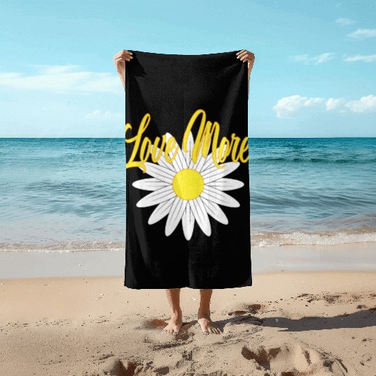 daisy flower Beach Towels