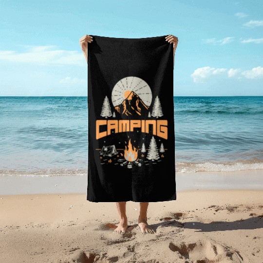 Camping Adventures Lifestyle Beach Towels