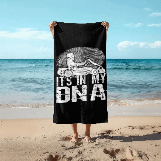 Go Kart Racer Pit Crew Car Racing Karting Beach Towels