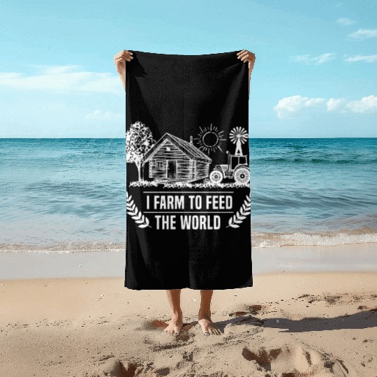 Farmer Farmer Tractor Tractor Farm Beach Towels