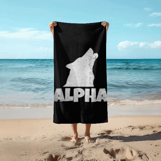 Alpha Wolf Pack Member Wildlife Beach Towels