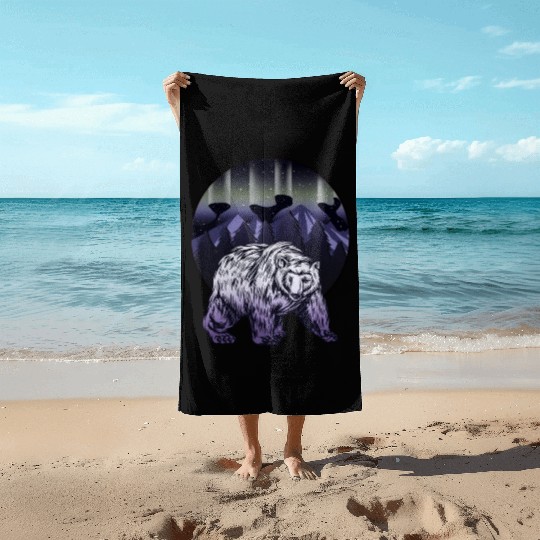 Alaska Gift USA Natur Bär Denali Grizzly Wald Beach Towels