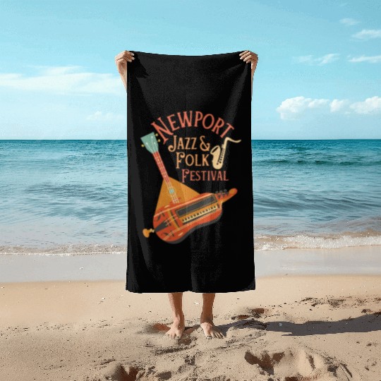 Jazz & Folk Music Festival Beach Towels