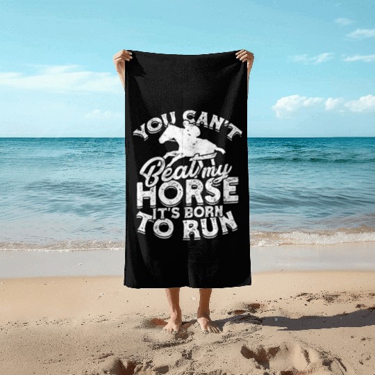Horse Racing Equestrian Horseback Horse Racer Beach Towels