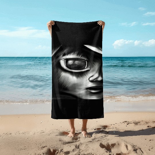The truth is out there Look into my eyes and find Beach Towels