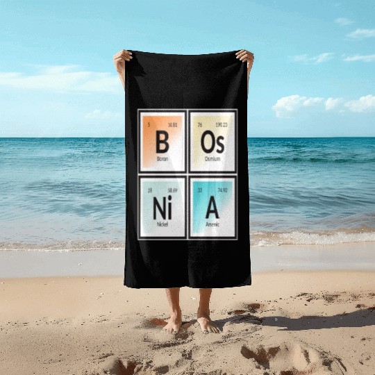 Bosnia | Periodic Table of Elements Beach Towels