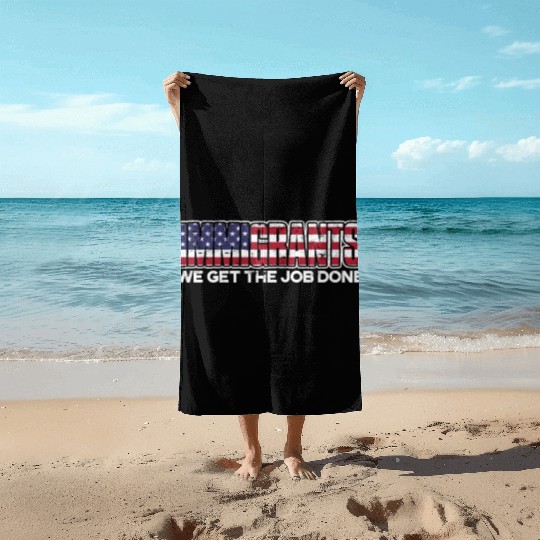 US Immigrant Indigenous USA Immigrants america Beach Towels