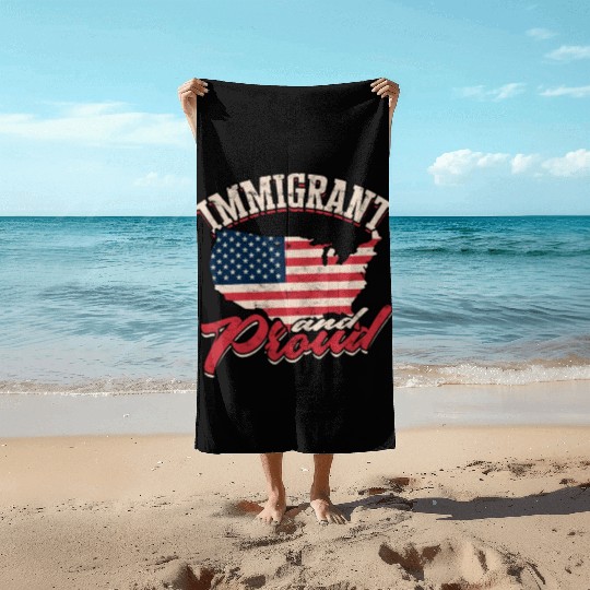 US Immigrant Indigenous USA Immigrants america Beach Towels
