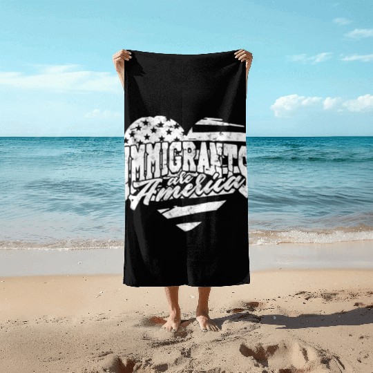 US Immigrant Indigenous USA Immigrants america Beach Towels