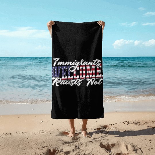 US Immigrant Indigenous USA Immigrants america Beach Towels