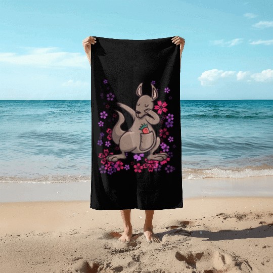 Kangaroo Australia bonded animal girls Beach Towels