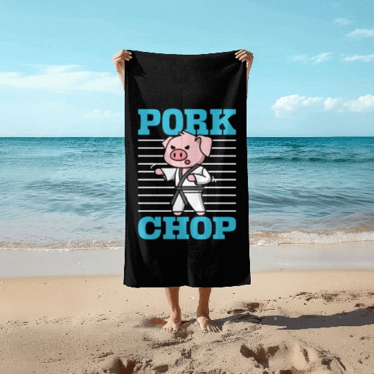 Karate Pig Pork Chop Taekwondo Judo MMA Martial Beach Towels