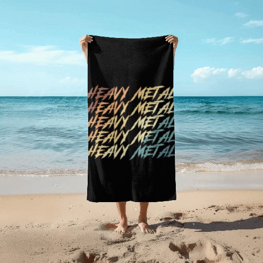Heavy Metal Headbanging Band Genre Beach Towels