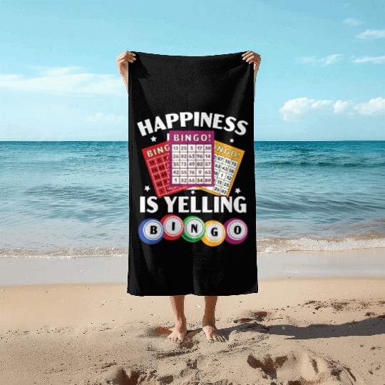 Bingo Game Bingo Player Casino Gambling Lottery Beach Towels