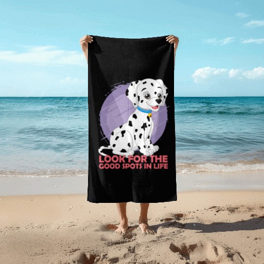 Dalmatian Look For Goods Spots In Life Beach Towels