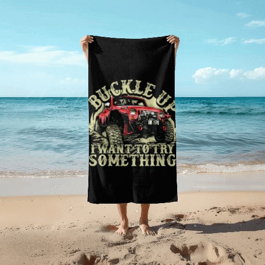 Monster Truck Racer Lifestyle Off Road Racing Gift Beach Towels