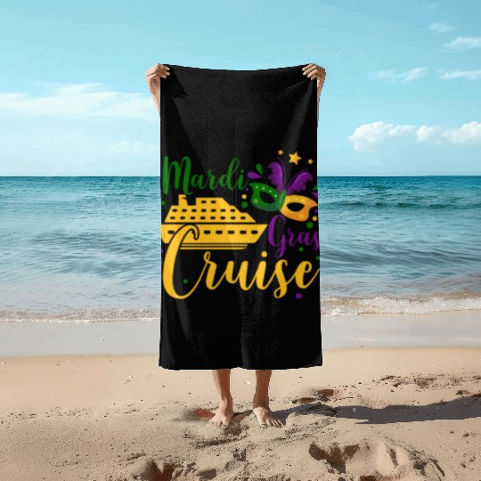 Mardi Gras Cruise Beach Towels