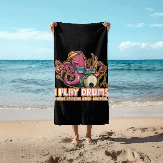 Drummer Drums Music Drum Set Drumming Beach Towels
